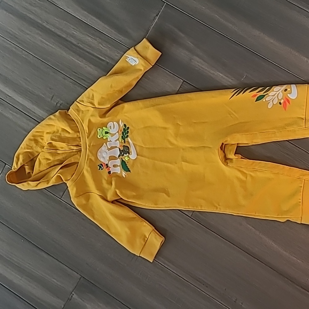 Nike hooded snap up onesie
